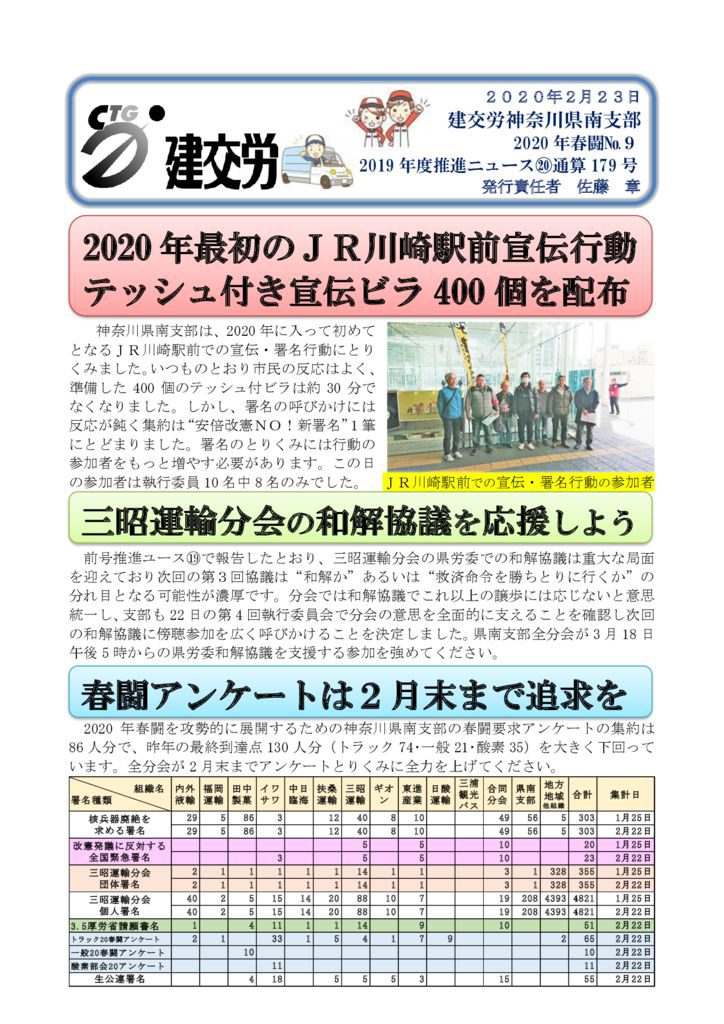 神奈川県南支部推進ニュース 通算179号