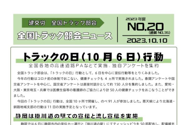 全国トラック部会ニュース No.20（通算36号）