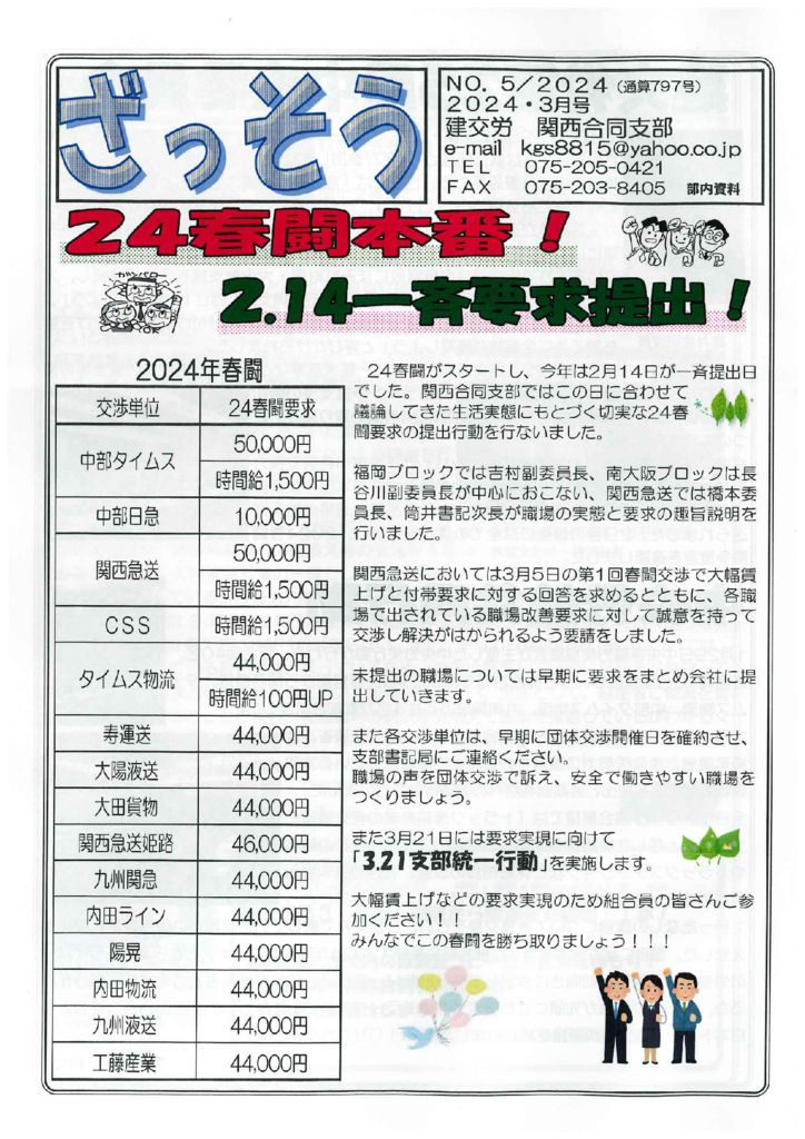 【関西合同支部】ざっそう 通算797号